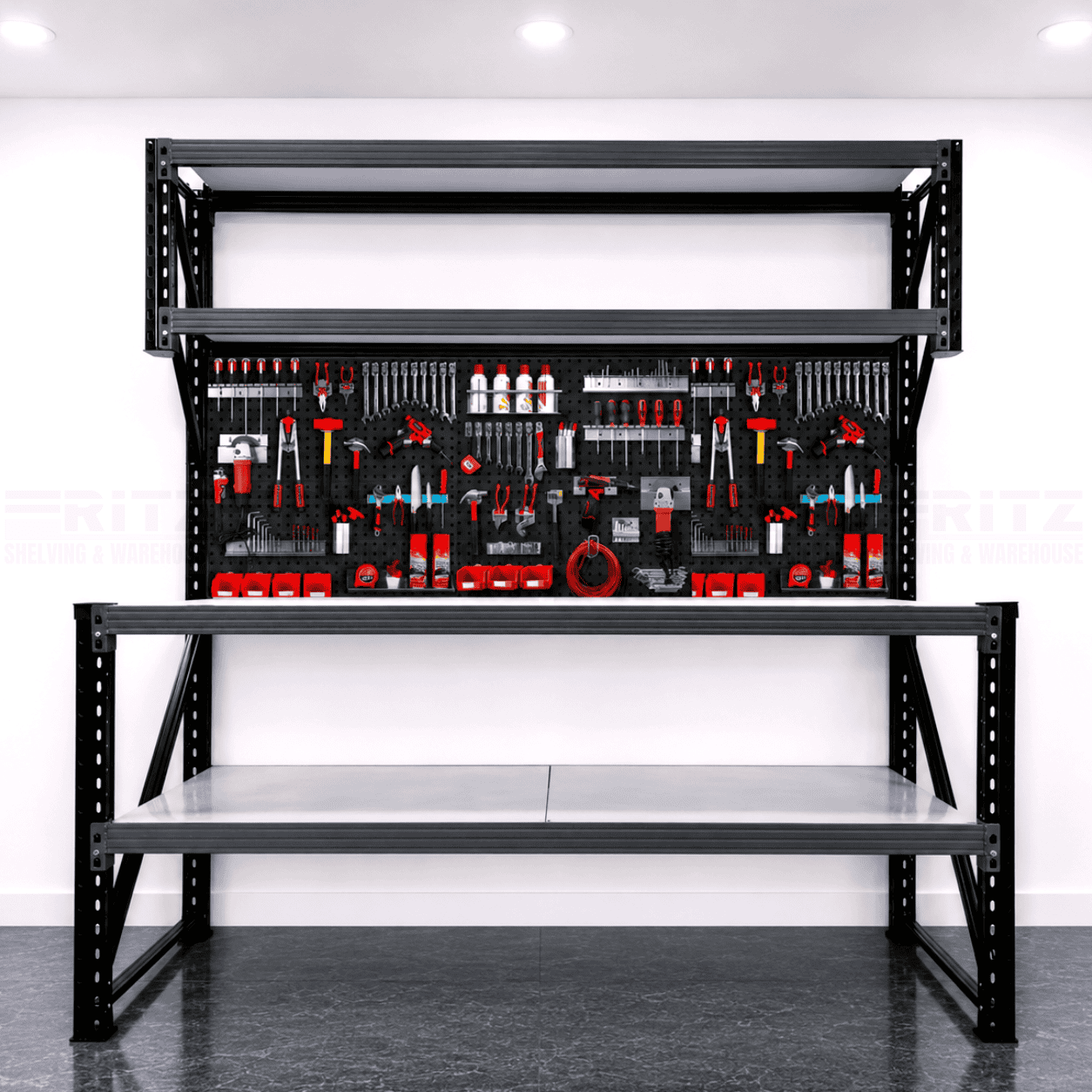 WBH15) Metal Workbench 2000(H) x 1500(L) x 600(D)(HEAVY DUTY)